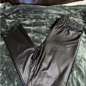 Black Faux Leather Leggings
